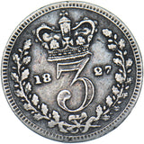 1827 Maundy Threepence - George IV British Silver Coin