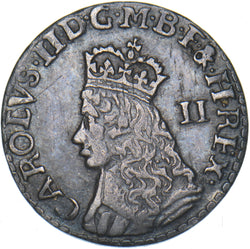 1660-2 Undated Twopence (Halfgroat) - Charles II British Silver Coin - Nice