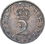 1709 Maundy Twopence - Anne British Silver Coin - Very Nice