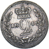 1842 Maundy Twopence - Victoria British Silver Coin - Nice