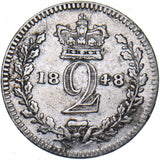 1848 Maundy Twopence - Victoria British Silver Coin