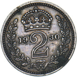 1930 Maundy Twopence - George V British Silver Coin - Very Nice