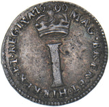 1690 Maundy Penny - William & Mary British Silver Coin - Very Nice