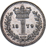 1879 Maundy Penny - Victoria British Silver Coin - Superb