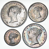 1851 Maundy Set - Victoria British Silver Coins - Superb