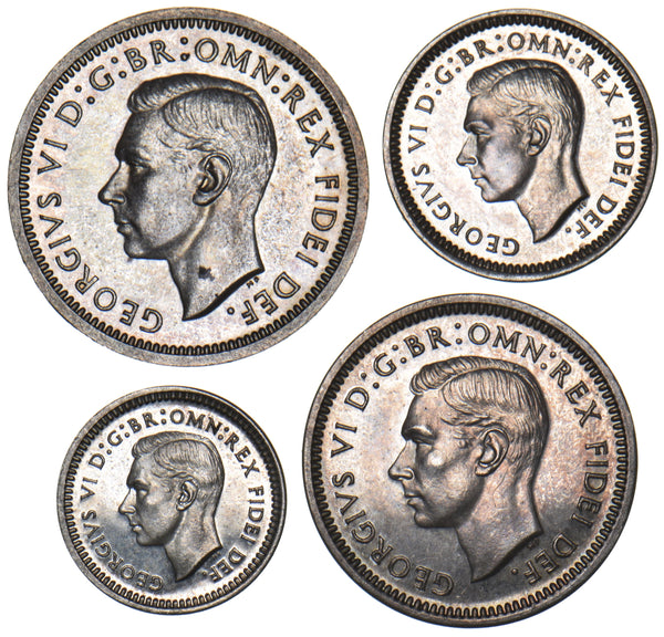 1949 Maundy Set - George VI British Silver Coins - Superb