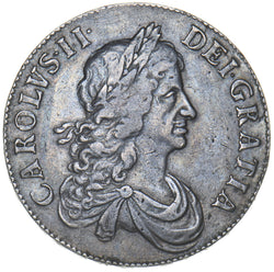 1666 Crown - Charles II British Silver Coin - Nice