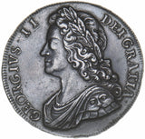 1741 Crown - George II British Silver Coin - Very Nice