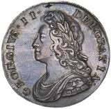 1736 Halfcrown - George II British Silver Coin - Very Nice