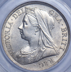 1896 Halfcrown (Dies 2A, CGS AU 75) - Victoria British Silver Coin - Very Nice