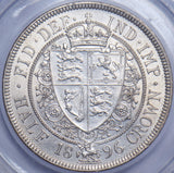 1896 Halfcrown (Dies 2A, CGS AU 75) - Victoria British Silver Coin - Very Nice