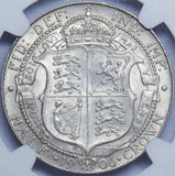 1906 Halfcrown (NGC AU 58) - Edward VII British Silver Coin - Very Nice