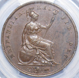 1844 Penny (PCGS MS 63 BN) - Victoria British Copper Coin - Superb