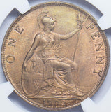 1902 Penny (Low Tide, NGC MS 64 RB) - Edward VII British Bronze Coin - Superb