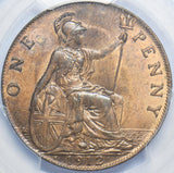 1912 H Penny (PCGS MS 64 RB) - George V British Bronze Coin - Superb