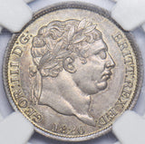 1820 Shilling (NGC MS 62) - George III British Silver Coin - Very Nice