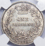 1853 Shilling (NGC AU 53) - Victoria British Silver Coin - Nice