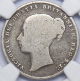 1854 Shilling (NGC G 6) - Victoria British Silver Coin