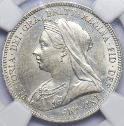 1893 Shilling (NGC UNC Details) - Victoria British Silver Coin - Very Nice