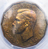 1950 Proof Brass Threepence (PCGS PR 65) - George VI British Coin