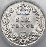 1907 Sixpence (CGS EF 75) - Edward VII British Silver Coin - Very Nice