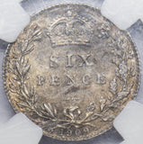 1909 Sixpence (NGC MS 61) - Edward VII British Silver Coin - Very Nice