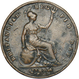 1843 Penny - Victoria British Copper Coin