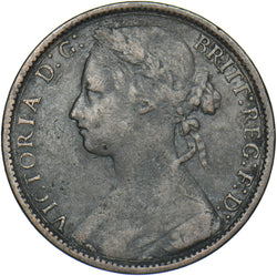 1875 H Penny - Victoria British Bronze Coin