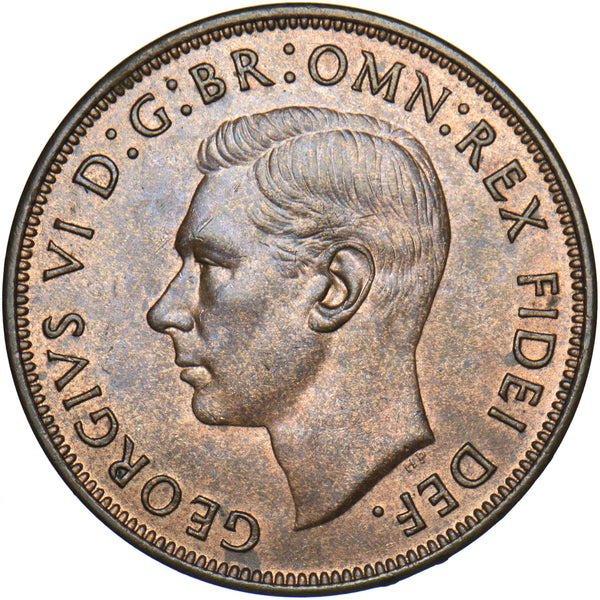 1951 Penny - George VI British Bronze Coin - Superb