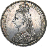 1887 Crown - Victoria British Silver Coin - Superb