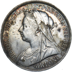 1896 LIX Crown - Victoria British Silver Coin - Very Nice