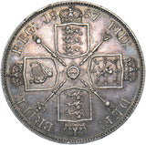 1887 Double Florin (Arabic 1) - Victoria British Silver Coin - Very Nice