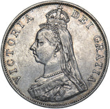 1889 Double Florin - Victoria British Silver Coin - Nice