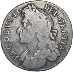 1686 Halfcrown - James II British Silver Coin