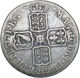 1707 E Halfcrown (Edinburgh Mint) - Anne British Silver Coin