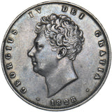 1828 Halfcrown - George IV British Silver Coin - Very Nice