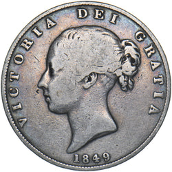 1849 Halfcrown - Victoria British Silver Coin