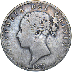 1877 Halfcrown - Victoria British Silver Coin