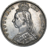 1887 Halfcrown - Victoria British Silver Coin - Very Nice