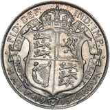 1915 Halfcrown - George V British Silver Coin - Very Nice