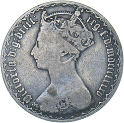 1885 Gothic Florin - Victoria British Silver Coin