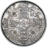 1886 Gothic Florin - Victoria British Silver Coin - Very Nice