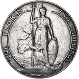 1910 Florin - Edward VII British Silver Coin