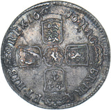 1696 Shilling - William III British Silver Coin - Very Nice