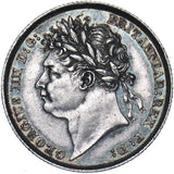 1825 Shilling - George IV British Silver Coin - Very Nice