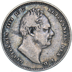 1834 Shilling - William IV British Silver Coin - Nice