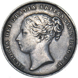 1839 Shilling - Victoria British Silver Coin - Nice