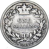 1851 Shilling - Victoria British Silver Coin