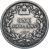 1874 Shilling (Die no. 11) - Victoria British Silver Coin