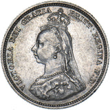 1887 Shilling - Victoria British Silver Coin - Very Nice